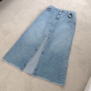 Spring Sale! Anthropologie Midi Maxi Denim Skirt